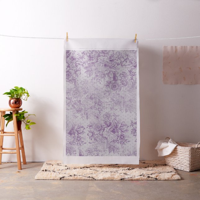 Rustisk lila, shabby chic, blek lavender-blommigta tyg (In Situ)