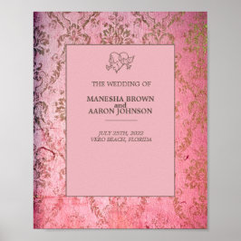 RUSTISK ROSA - Bröllop Poster