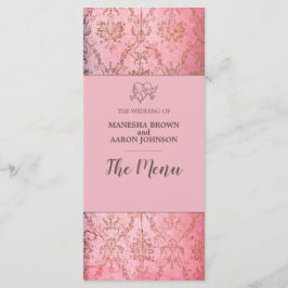 RUSTISK ROSA - menykort Bröllop Meny