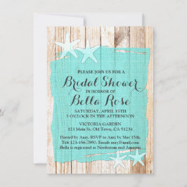 Rustisk stjärnturkos inbjudningskort för möhippan