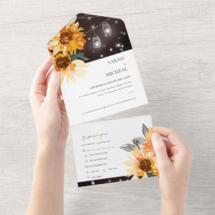 RUSTISK SUNFLOWER BLOMMIGT STRING LJUS BRÖLLOP ALL