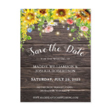 RUSTISK SUNFLOWER LJUS BARNWOOD SPARA DATUM