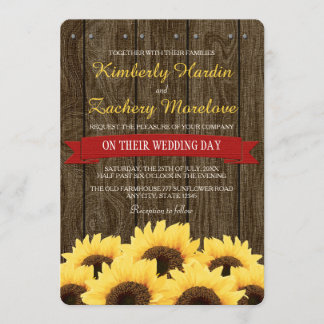 RUSTISK SUNFLOWER WEDVITATION INBJUDNINGAR