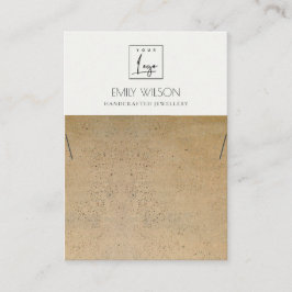 RUSTISK TERRACOTTA STRUKTUR LOGOTYP NECKLACE VISNI VISITKORT