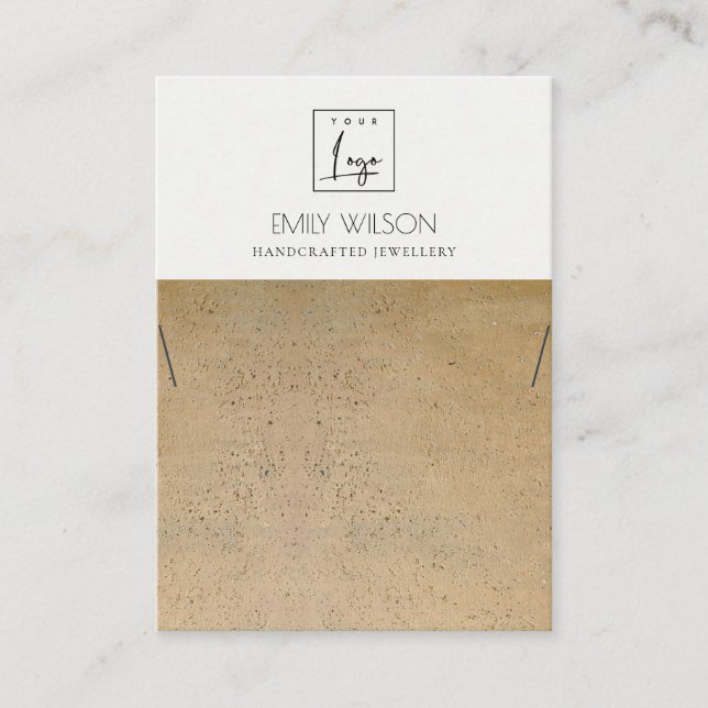 RUSTISK TERRACOTTA STRUKTUR LOGOTYP NECKLACE VISNI VISITKORT (Framsida)