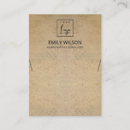 RUSTISK TERRACOTTA STRUKTUR LOGOTYP NECKLACE VISNI VISITKORT