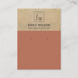 RUSTISK TERRACOTTA STRUKTUR LOGOTYP ÖKAD VISNING VISITKORT