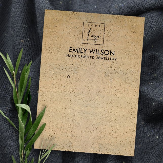 RUSTISK TERRACOTTA STRUKTUR LOGOTYP ÖKAD VISNING VISITKORT (Skapare uppladdad)