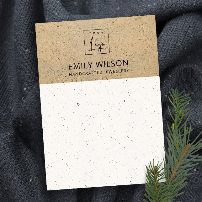 RUSTISK TERRACOTTA STRUKTUR LOGOTYP ÖKAD VISNING VISITKORT (Skapare uppladdad)