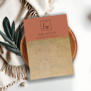 RUSTISK TERRACOTTA STRUKTUR LOGOTYP ÖKAD VISNING VISITKORT