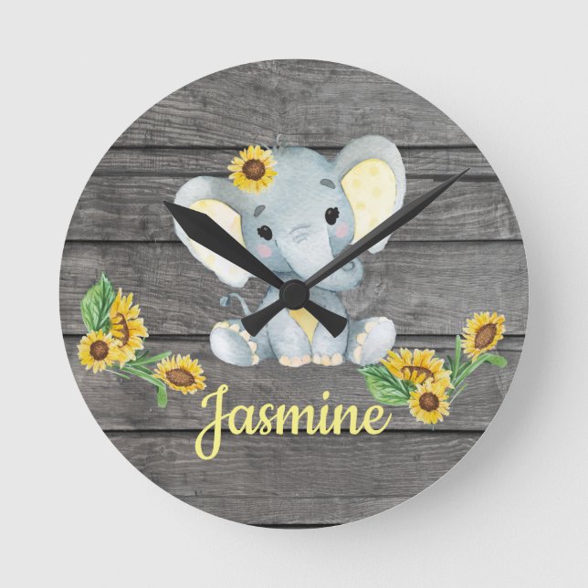 Rustiska akrylväggsluss, runda, medel rund klocka (Framsida)