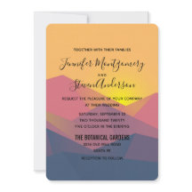 Rustiska berg Geometric Minimalist Bröllop