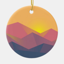 Rustiska berg Geometric Minimalist Julgransprydnad Keramik