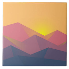 Rustiska berg Geometric Minimalist Kakelplatta