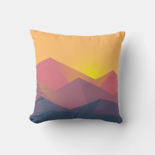 Rustiska berg Geometric Minimalist Kudde