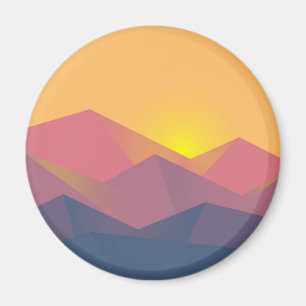 Rustiska berg Geometric Minimalist Magnet