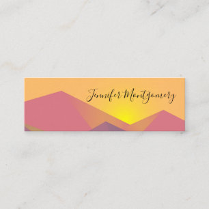Rustiska berg Geometric Minimalist Mini Visitkort