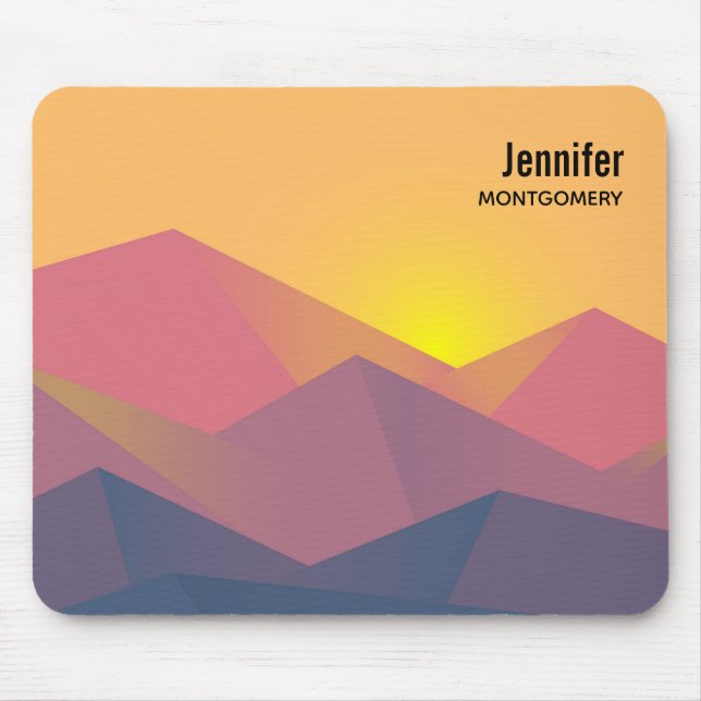 Rustiska berg Geometric Minimalist Musmatta (Framsidan)