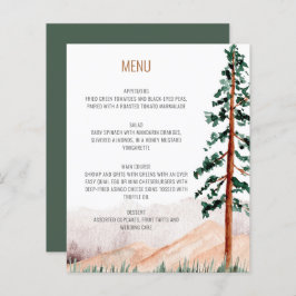 Rustiska berg Gräs Träd Fog Ligcape Menu