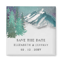 Rustiska bergen Sjö Spara datum magneter