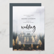 Rustiska berget Gräs Träd Fall Forest Bröllop