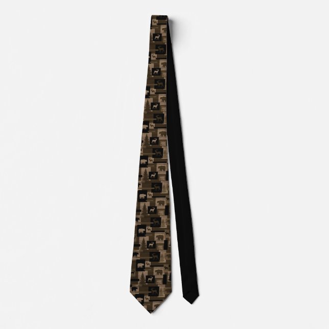Rustiska björnsmöss mönster necktie slips (Framsida)
