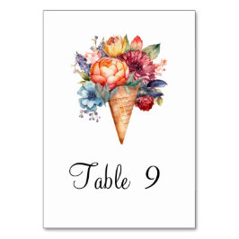 Rustiska blomkam Möhippa Party Bordsnummer