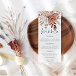 Rustiska Blommigtar Pampas Grasses Fall Wedding Meny<br><div class="desc">Rustiska Blommigtar Pampas Grasses faller under bröllopet. Hösten färgad blommigtar överst,  med ett skript för elegant för meny och som är enkelt att anpassa resten av texten till dina behov.</div>