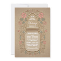 Rustiska Blommigten Mason Burk Bröllop