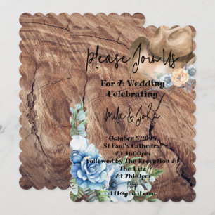 RUSTISKA BOOTS COWBOY WEDDING INVITATION CARD INBJUDNINGAR