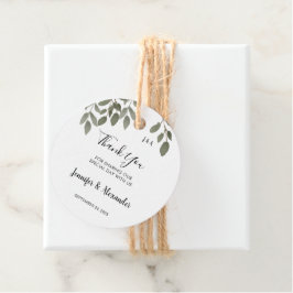 Rustiska botaniska monogrammade Tack bröllop Gåvor Etiketter