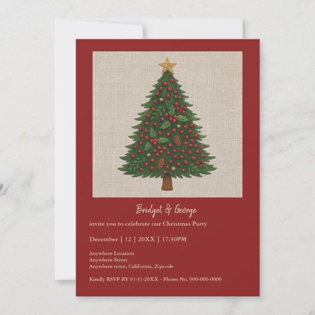 Rustiska broderier Hjort & Helgdag christmas (Framsida)