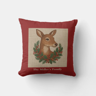 Rustiska broderier Hjort & Helgdag christmas Kudde