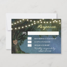 Rustiska Bröllop OSA för hjärtekek Träd