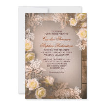 Rustiska bröllopsinbjudningar för Victorian ro vin