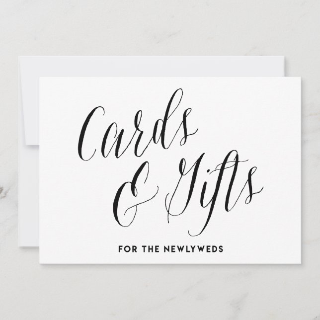 Rustiska calligrafkort och gåvor, Bröllop-tecken (Framsida)