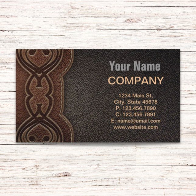 Rustiska cowboyen mode brun westerna land visitkort (Rustic cowboy fashion brown western country business card)