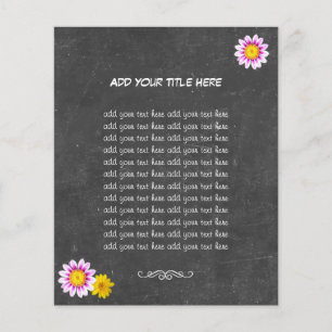 Rustiska Daisy Flowers & Chalkboard Flyers