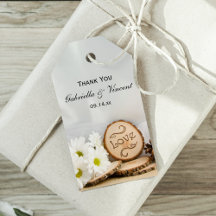 Rustiska Daisy Woodland Wedding Favor-Märkre