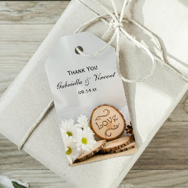 Rustiska Daisy Woodland Wedding Favor-Märkre Presentetikett
