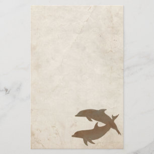 Rustiska delfiner Beach Wedding Brevpapper