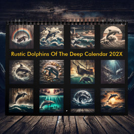 Rustiska delfiner från djupet av 2025 kalender