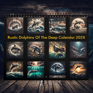 Rustiska delfiner från djupet av 2025 kalender