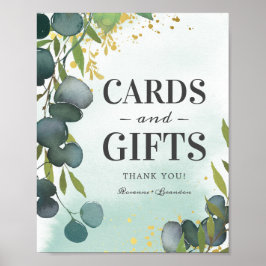 Rustiska eukalyptus Gifts & Cards Bröllop Poster