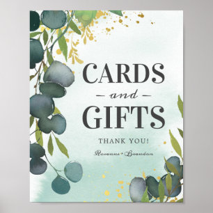 Rustiska eukalyptus Gifts & Cards Bröllop Poster