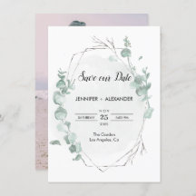 Rustiska eukalyptus sparar datumkortet