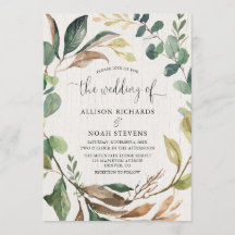 Rustiska gröna bladväxter botaniska bröllop