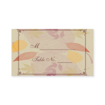 Rustiska Höst löv Bröllop ortskort