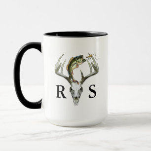 Rustiska jakten på Monogram Initialer Mugg