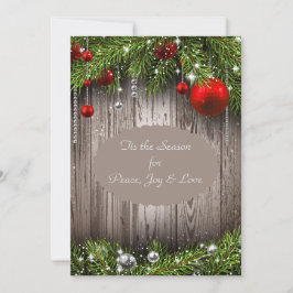 Rustiska julbröllopsinbjudningar inbjudningar